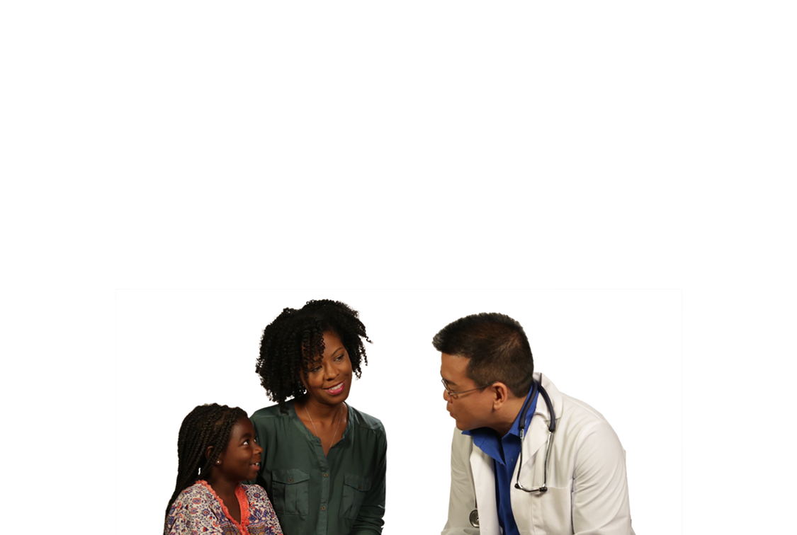 Image of african american asthma patient with a doctor